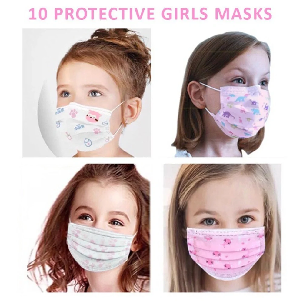 10 Protective Girls Masks NEW